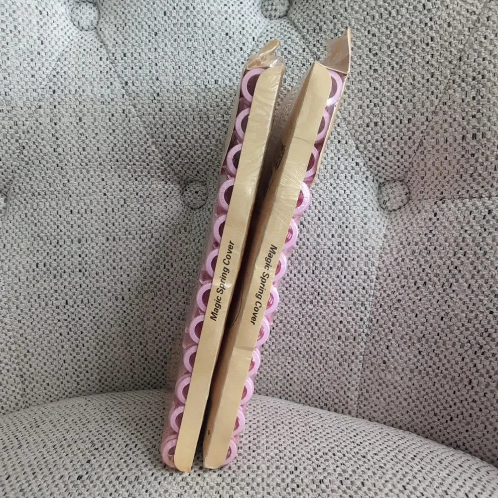 Vintage New Goody Small Snap-Over Rollers in Pink -  Two 20 Packs #9574/3  NOS